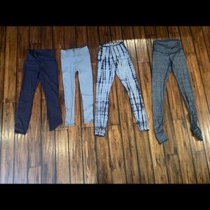 4 pairs Lululemon leggings. Excellent condition.